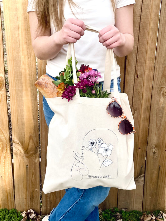 Birth Month Floral Tote - February