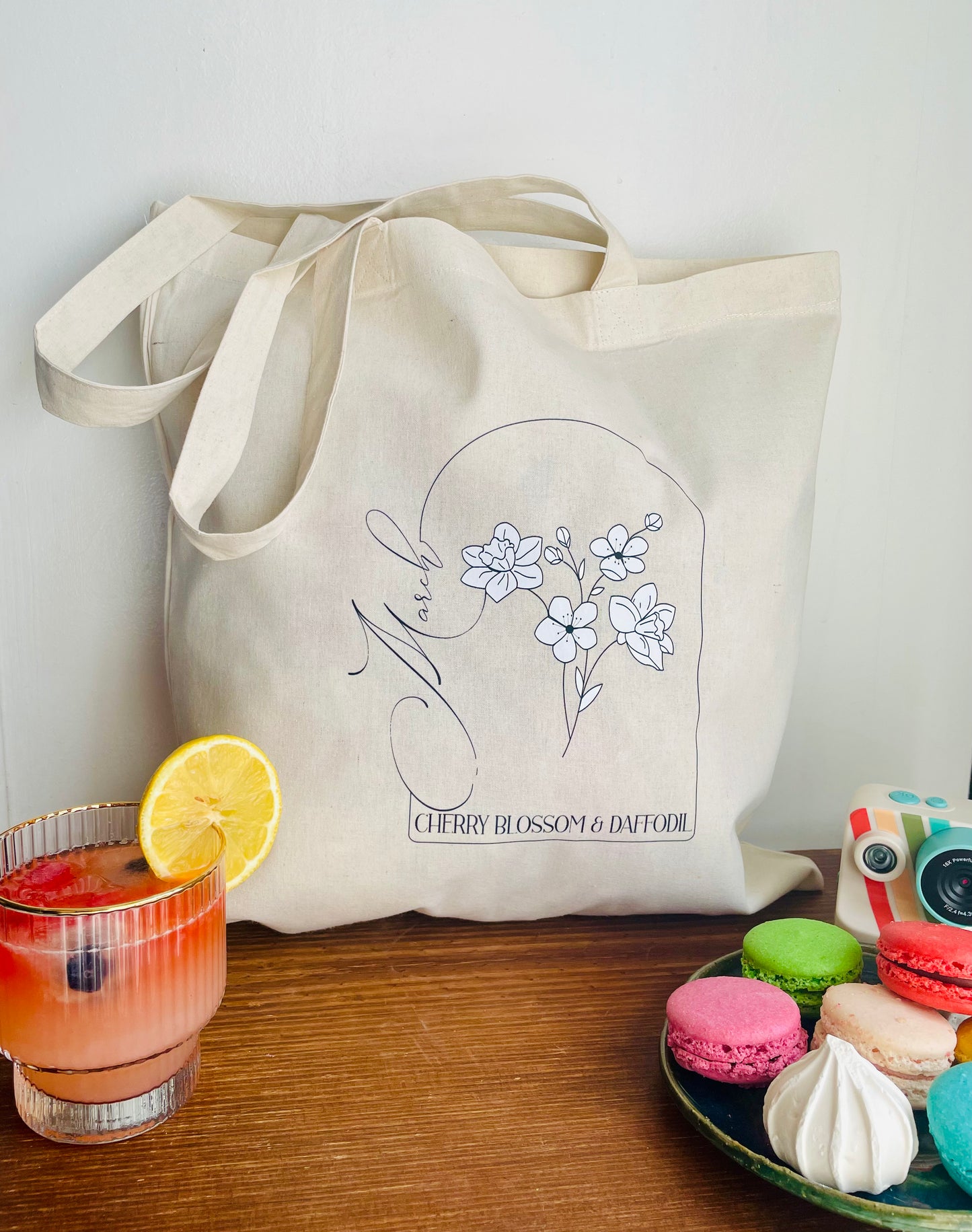 Birth Month Floral Tote - March