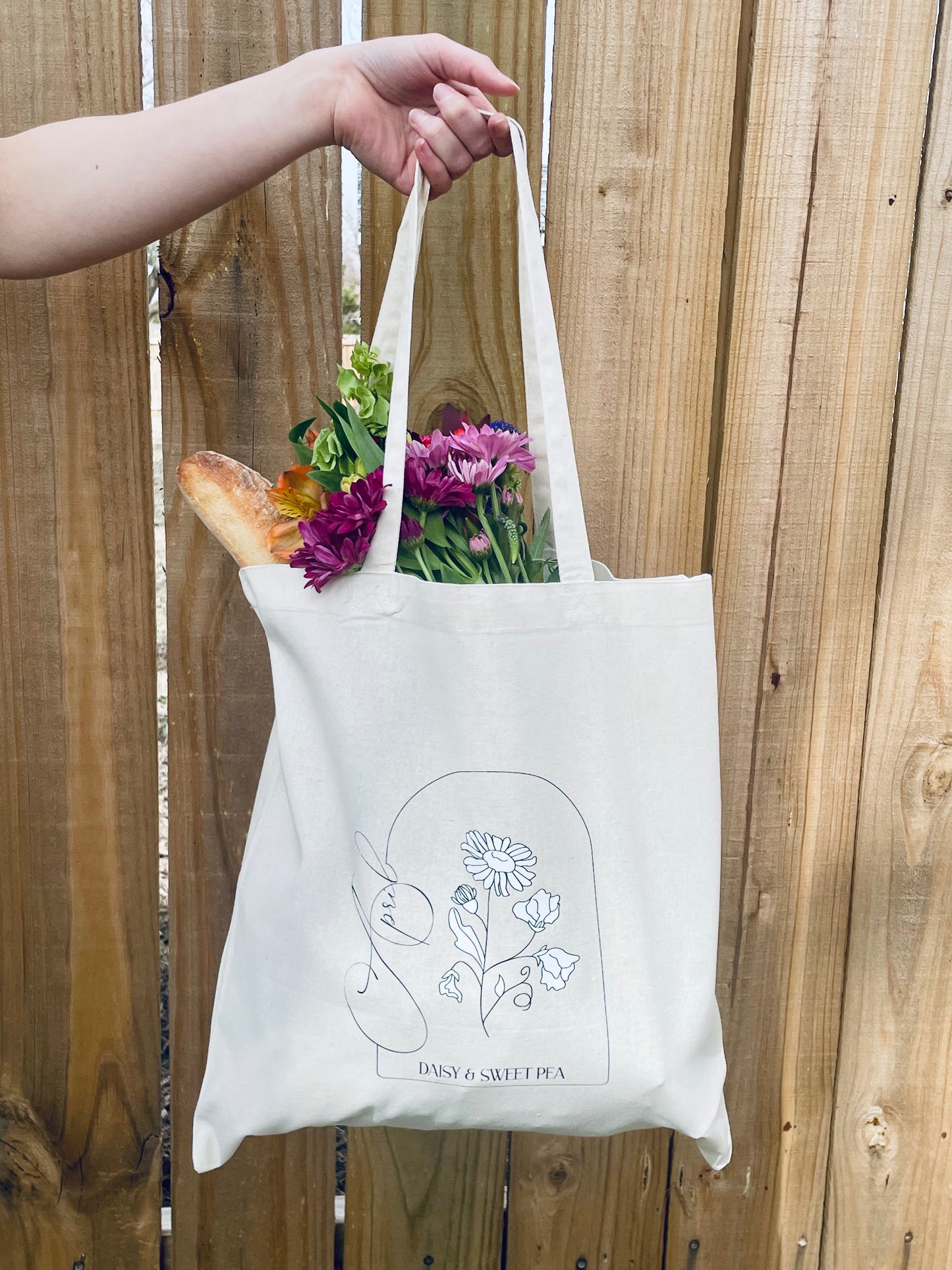 Birth Month Floral Tote - April