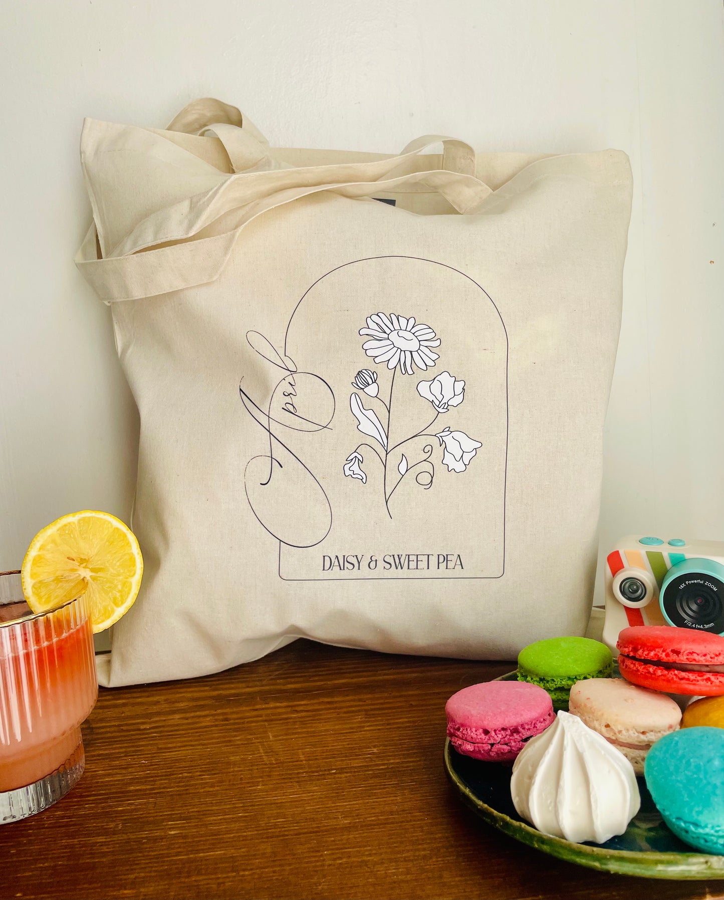 Birth Month Floral Tote - April