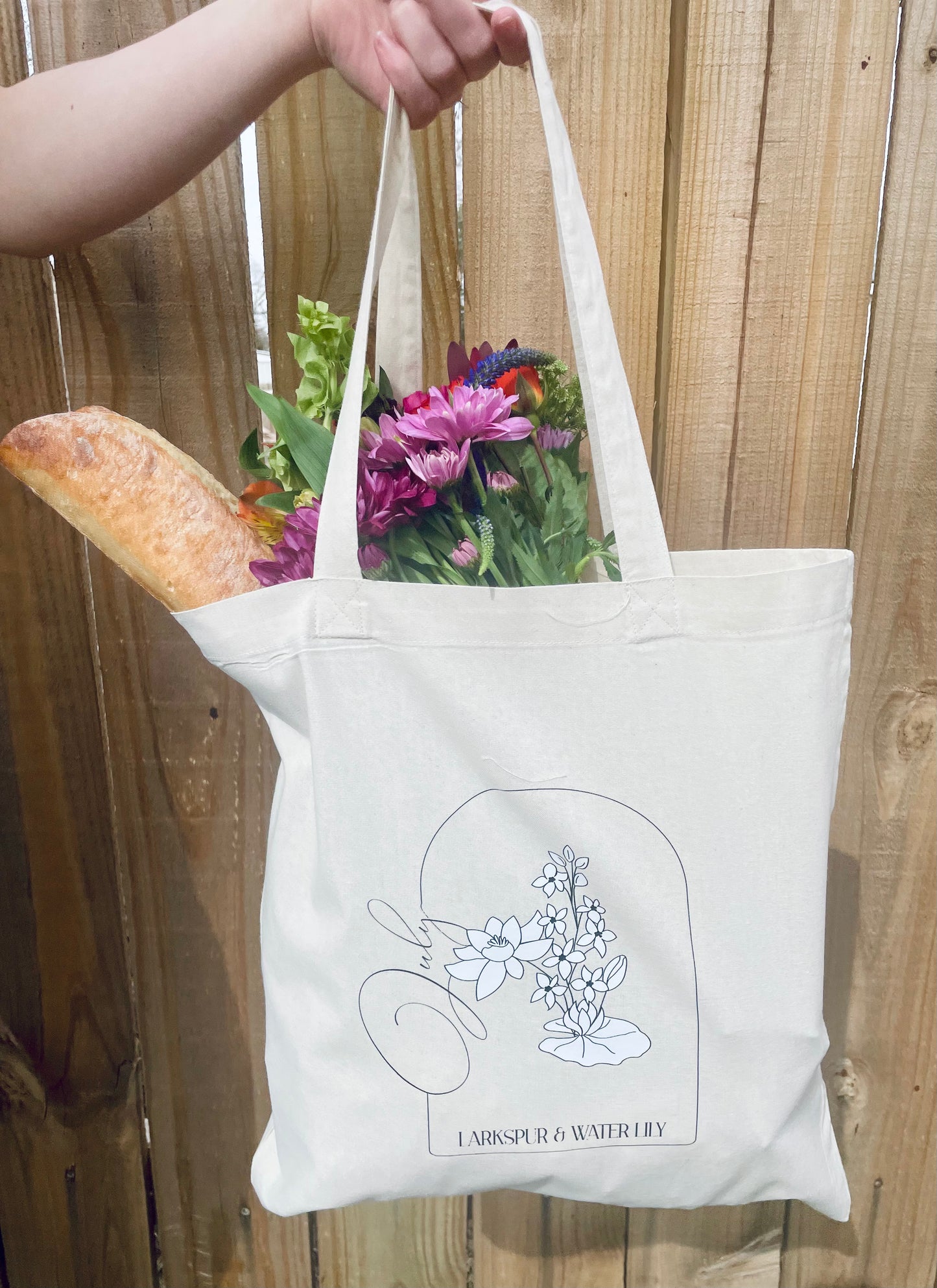 Birth Month Floral Tote - July