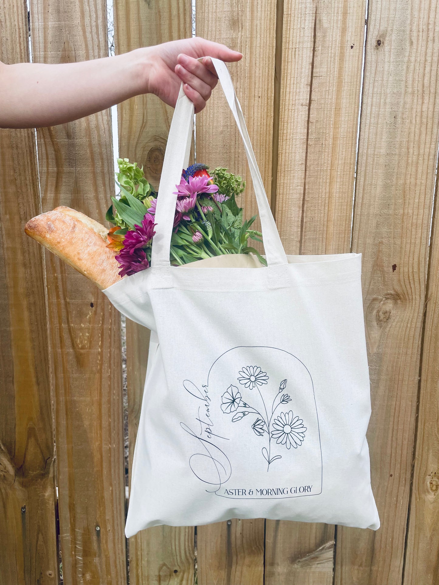 Birth Month Floral Tote - September