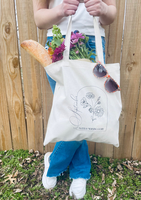 Birth Month Floral Tote - September