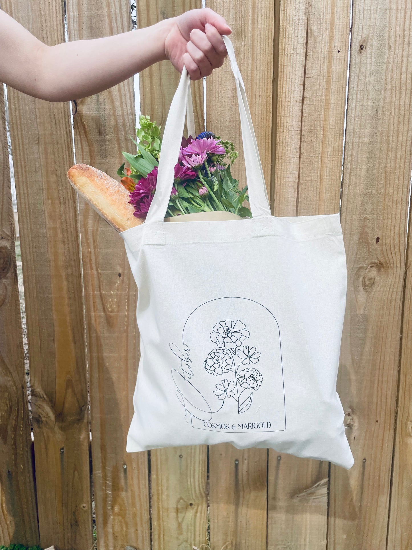 Birth Month Floral Tote - October