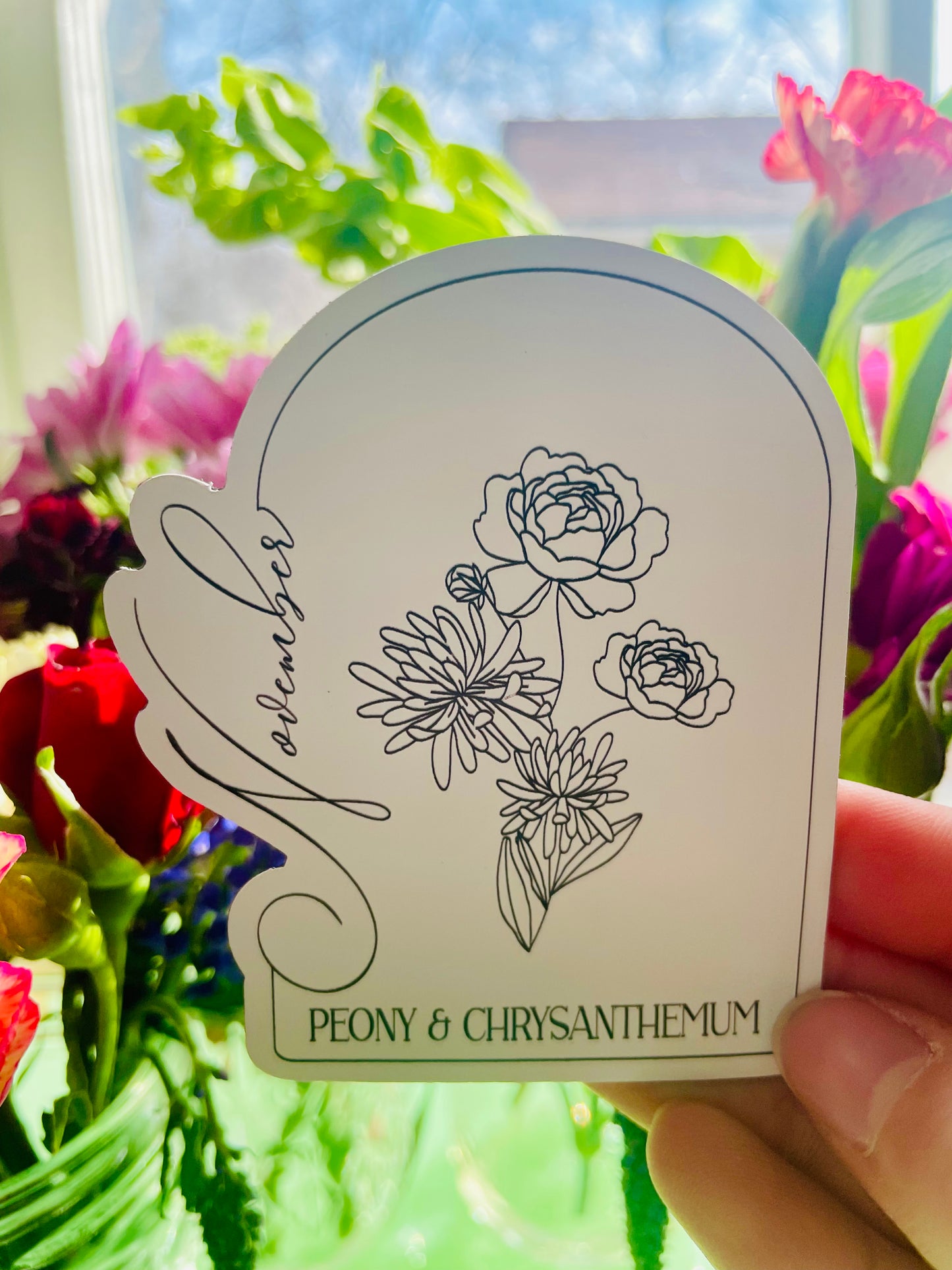 November Floral Magnet
