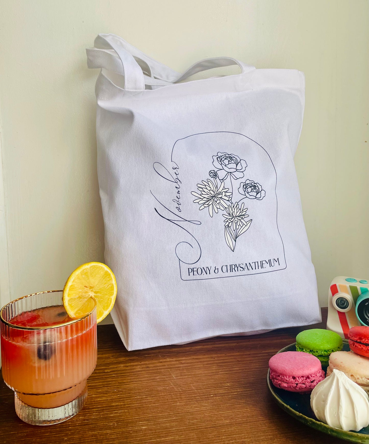 Birth Month Floral Tote - November