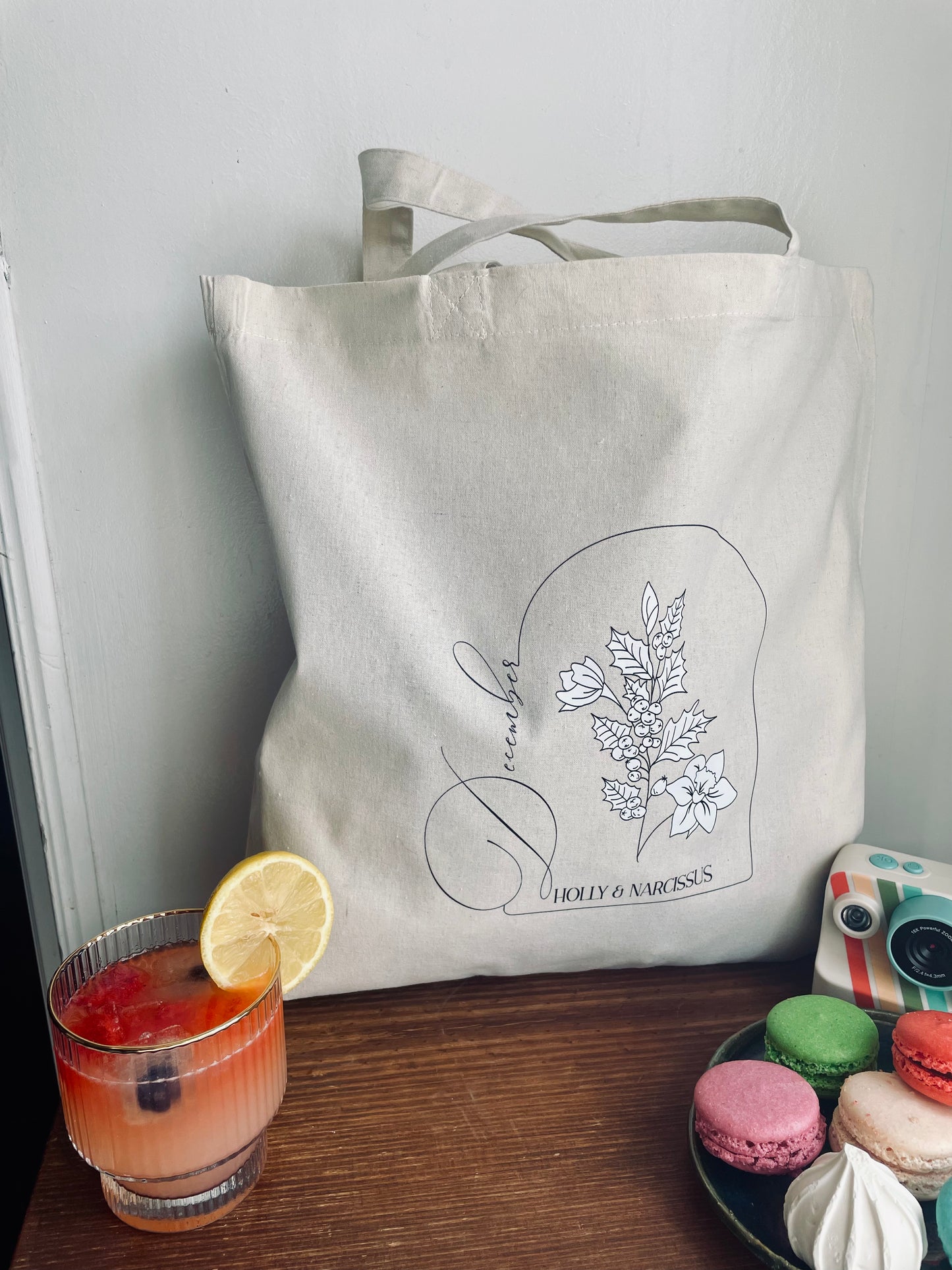 Birth Month Floral Tote - December