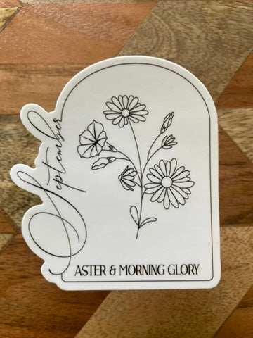 September Floral Sticker