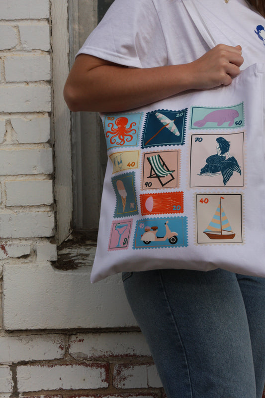 Summer Stamps Tote