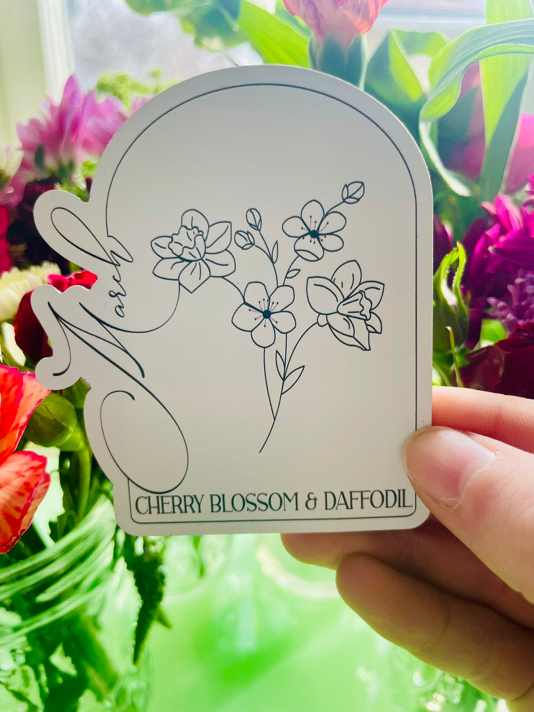 March Floral Magnet