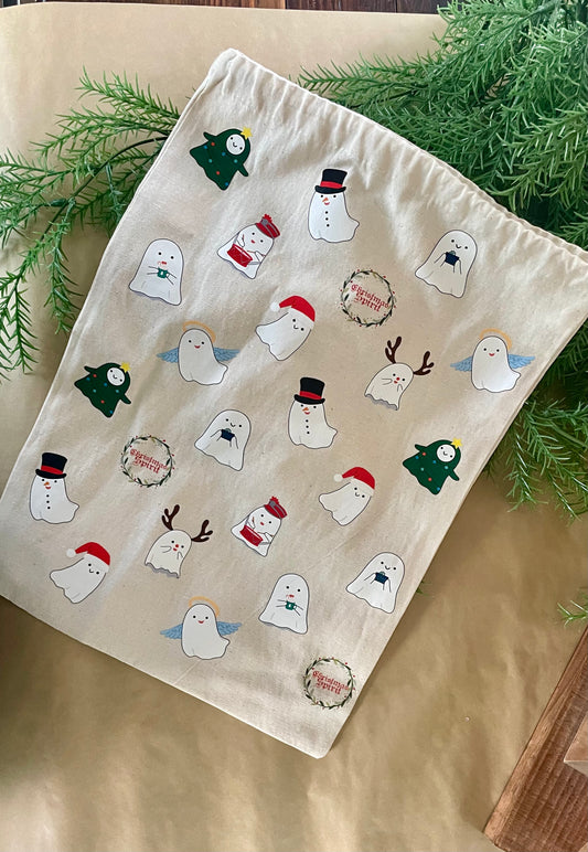 Chrismas Spirit Drawstring Gift Bag
