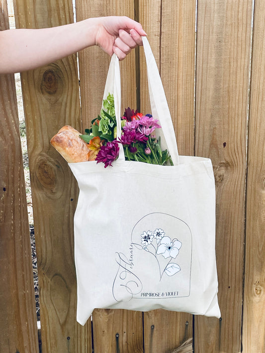 Birth Month Floral Tote - February