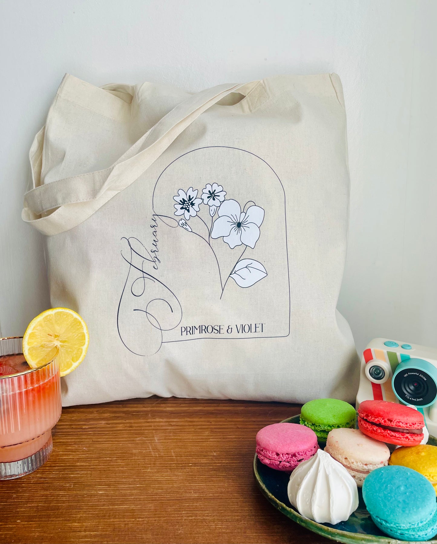 Birth Month Floral Tote - February