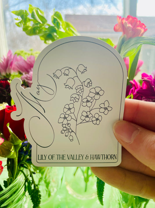 May Floral Magnet
