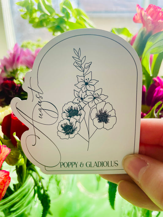 August Floral Magnet