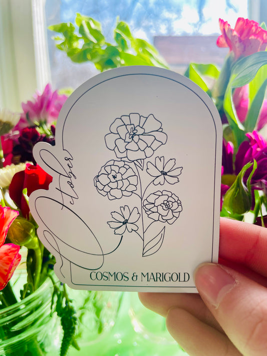 October Floral Magnet