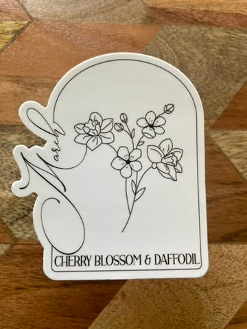 March Floral Sticker