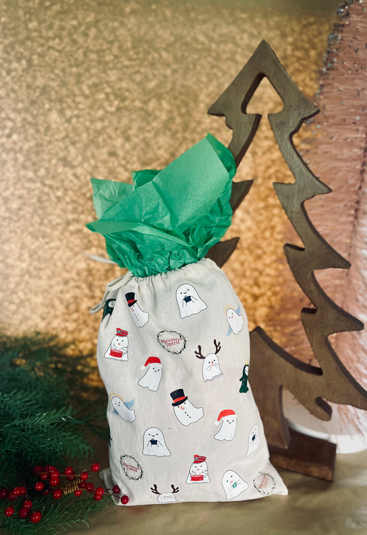 Chrismas Spirit Drawstring Gift Bag