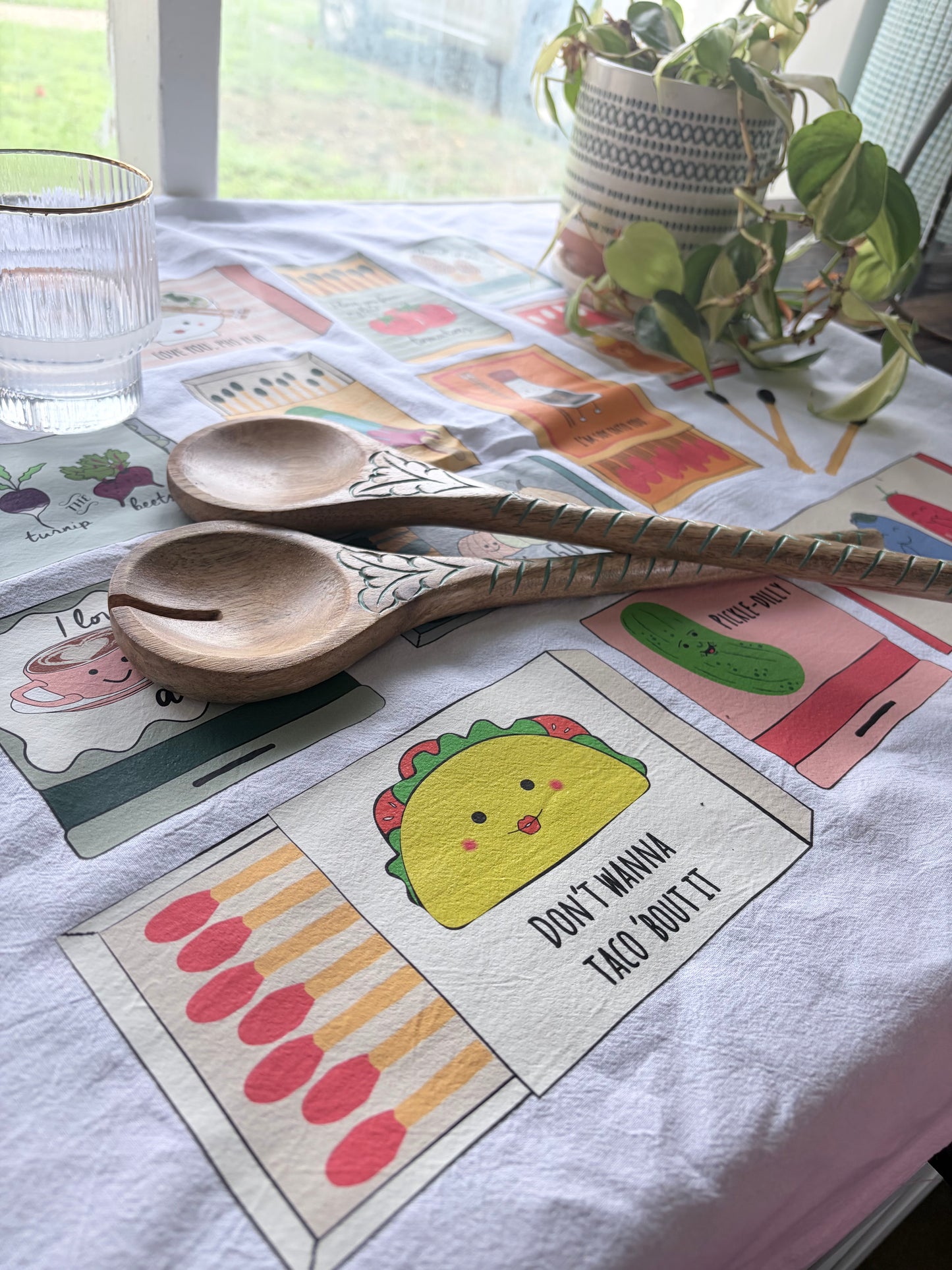 Punny Matchbox Tea Towel