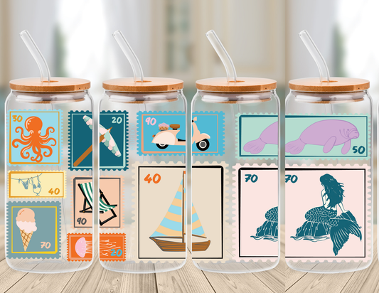 Summer Stamps Tumbler
